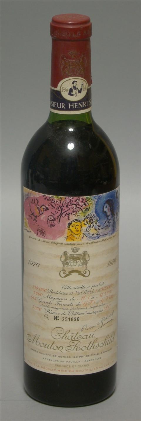 Appraisal: BOTTLE OF CHATEAU MOUTON ROTHSCHILD