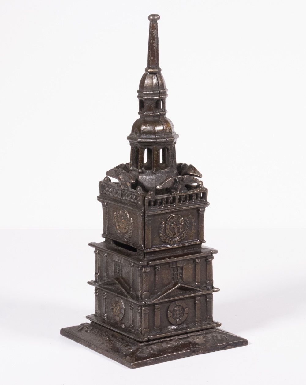 Appraisal: CAST IRON TOWER BANK STILL BANK Early th c Architectural