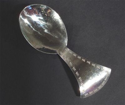 Appraisal: A Keswick School of Industrial Arts electroplated caddy spoon with