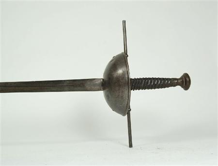 Appraisal: A th century Spanish cup hilted rapier the grip covered