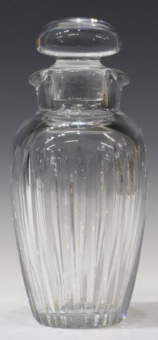 Appraisal: French Baccarat cut crystal cocktail shaker domed stopper dual pouring