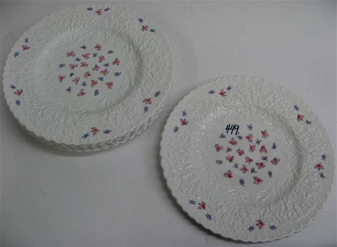 Appraisal: COLLECTION ENGLISH SPODE TABLEWARE pieces including dinner plates in the