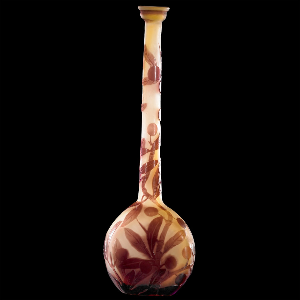 Appraisal: Galle Cameo Glass Vase c cameo signature Gall height cm