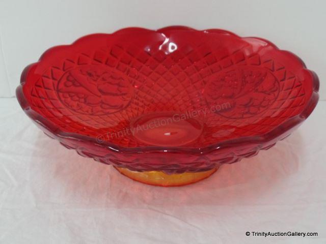 Appraisal: Indiana Glass Canterbury Sunset Bowl Produced in the 's to