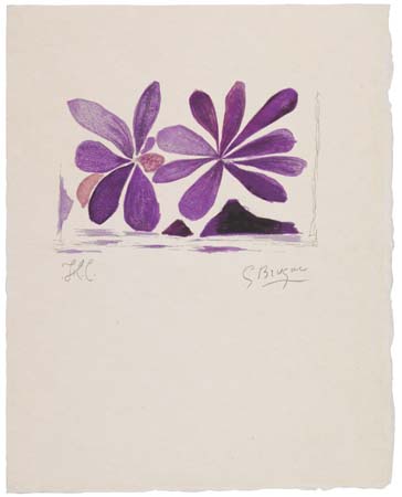 Appraisal: GEORGES BRAQUE Lettera Amorosa Fleurs de l'air Color lithograph on