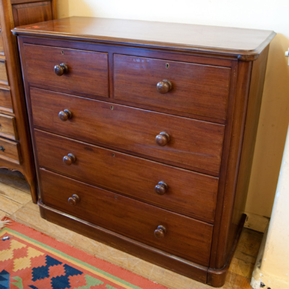 Appraisal: FIVE DRAWER VICTORIAN CEDAR CHEST OF DRAWERS