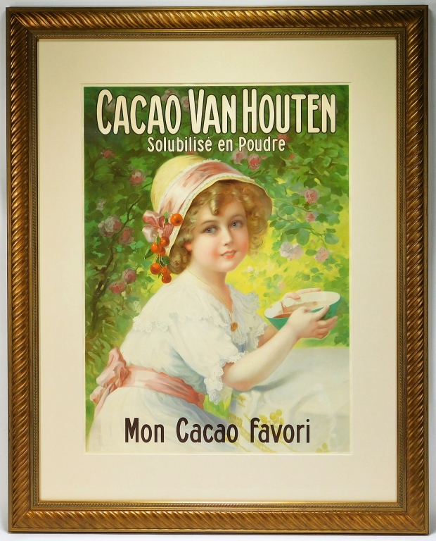 Appraisal: FRENCH VAN HOUTEN COCOA ADVERTISING POSTER France Circa Depicts a