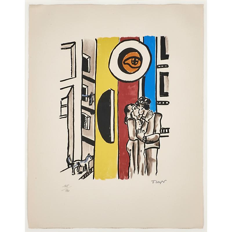 Appraisal: FERNAND LEGER French - Lithograph in colors Lovers in the