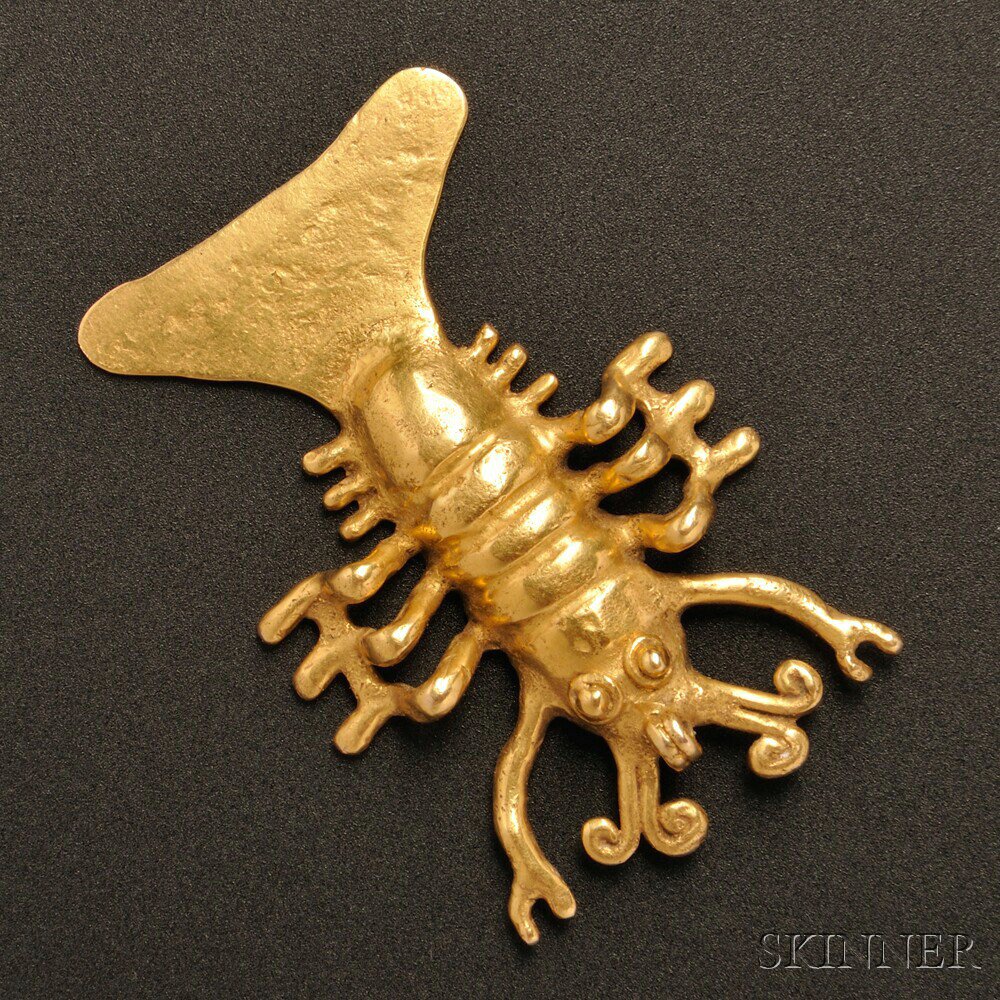 Appraisal: Central American Gold Pendant Veraguas or Diquis c - A