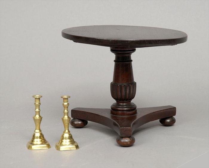 Appraisal: Regency-Style Mahogany Miniature Breakfast Table Together with a pair of