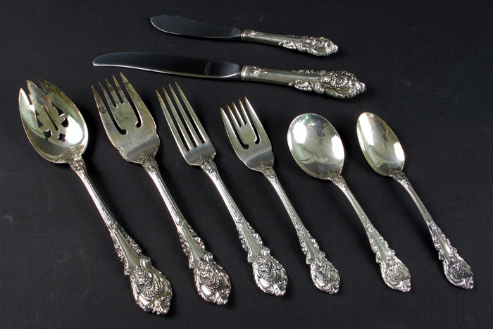 Appraisal: A PIECE WALLACE STERLING SILVER FLATWARE SET in the Sir