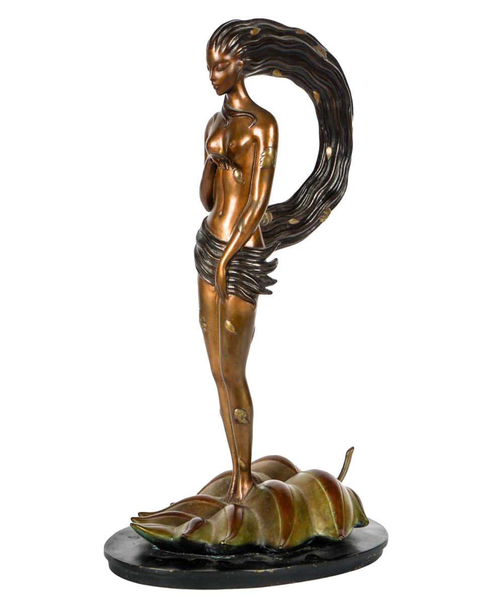 Appraisal: ROMAIN ERTE DE TIRTOFF - AUTUMN bronze signed dated and