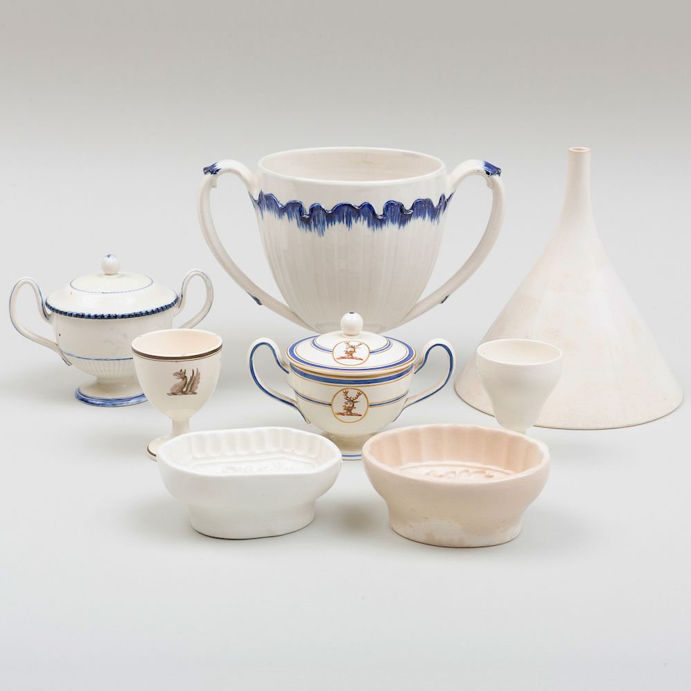 Appraisal: Group of Eight Wedgwood Creamware and Pearlwares Each with impressed