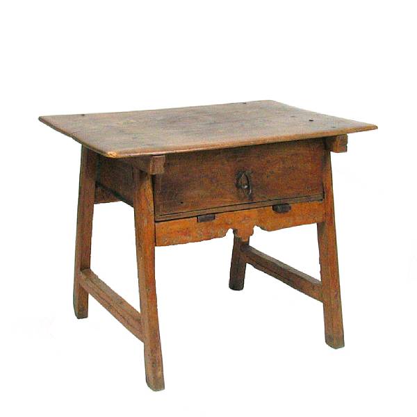 Appraisal: A Spanish Colonial work table top split height in width