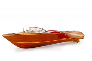 Appraisal: Chris Craft Runabout Model Boat A hand crafted mahogany scale