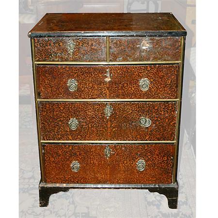 Appraisal: William and Mary Seaweed Marquetry Chest of Drawers Estimate -