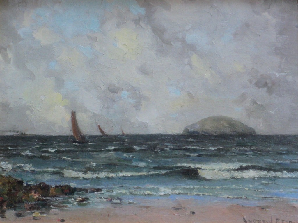 Appraisal: ANDREW REID fl - AILSA CRAIG Oil on canvas signed