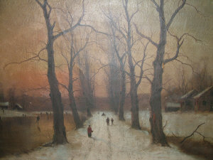 Appraisal: Niels Hans Christiansen - - Figures skating in a winter