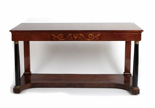 Appraisal: An Empire console table height in width ft in depth