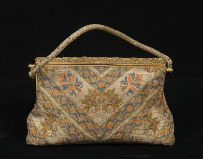 Appraisal: French metallic micro-beaded purse Labeled Bergdorf Goodman PROVENANCE The collection