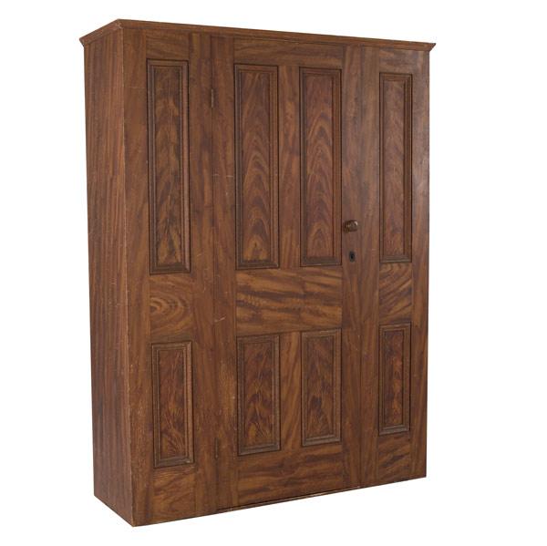 Appraisal: GRAIN PAINTED WARDROBE With single paneled door and shelf interior