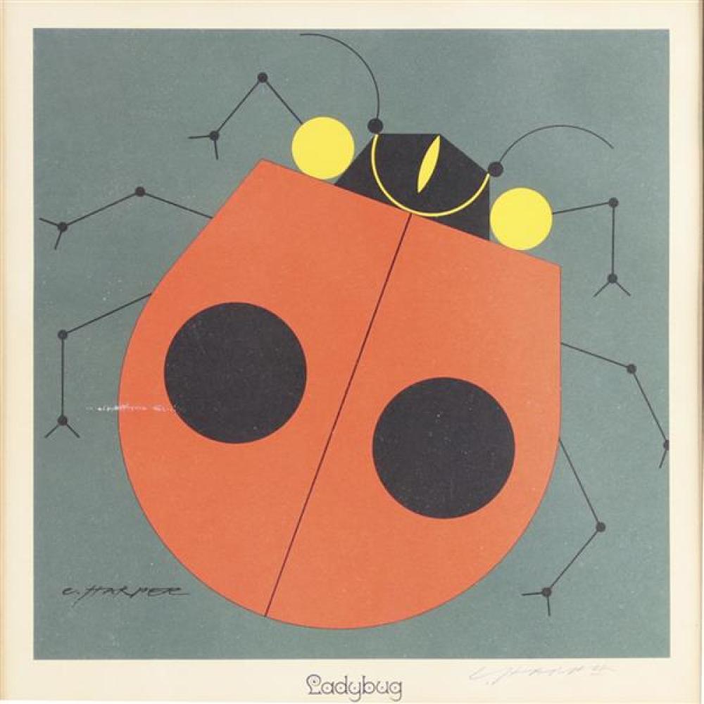 Appraisal: CHARLEY HARPER AMERICAN - LADYBUG LITHOGRAPH H X W IMAGE