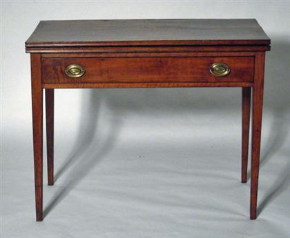 Appraisal: Federal mahogany card table probably philadelphia circa The rectangular top