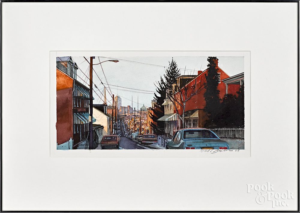 Appraisal: David Brumbach watercolor David Brumbach American - watercolor titled Poplar