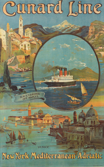 Appraisal: ODIN ROSENVINGE - CUNARD LINE R M S CARONIA OFF