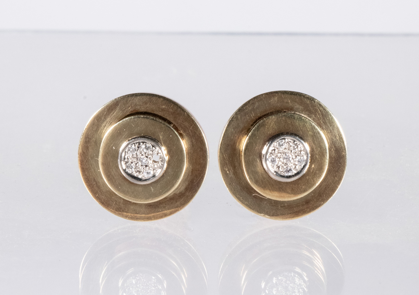 Appraisal: PR K GOLD DIAMOND EARRINGS Pair of K Yellow Gold