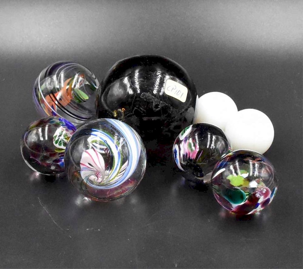 Appraisal: Marbles Marbles handmade H - marked Boyer - - milk