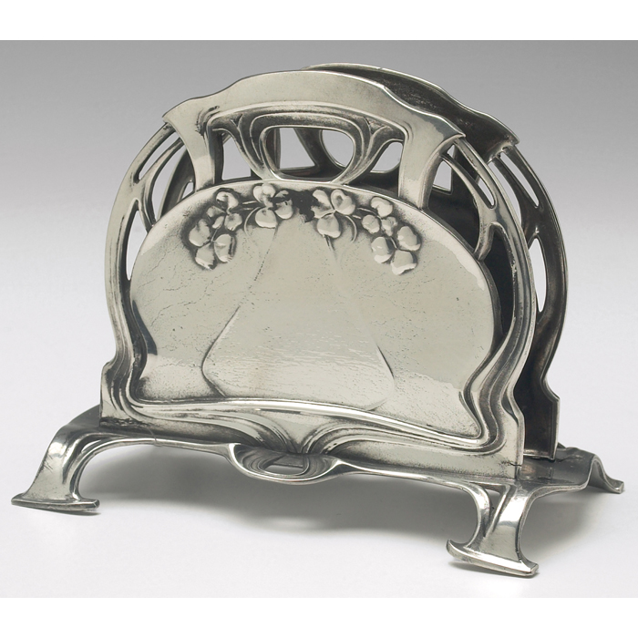 Appraisal: WMF envelope stand pewter with Art Nouveau design in relief