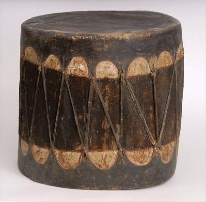 Appraisal: PUEBLO DRUM in in diam See Pleasing The Spirit page