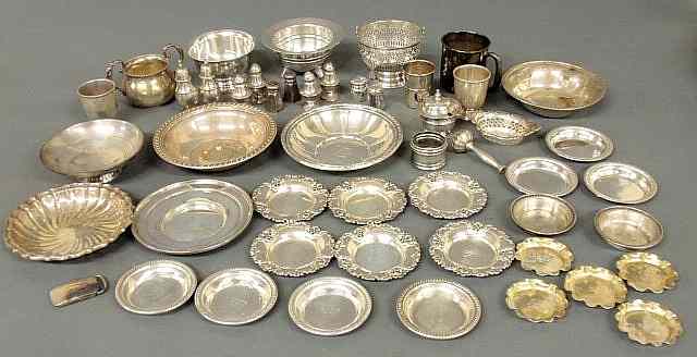 Appraisal: Group of sterling silver tableware troy oz