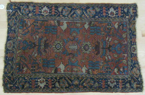 Appraisal: Hamadan carpet ' x ' ca together with a mat