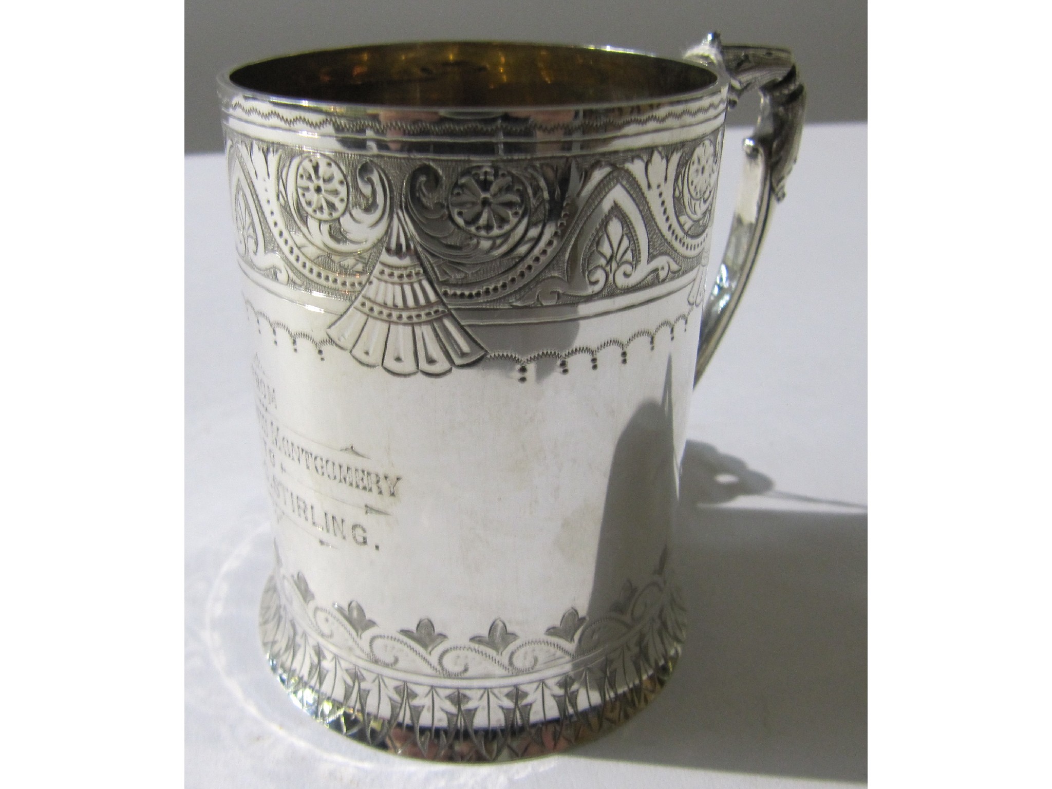 Appraisal: A silver christening mug Sheffield