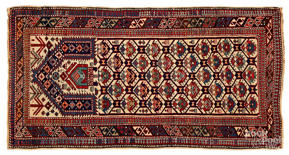 Appraisal: Daghestan prayer rug ca Exclusive on Bidsquare Daghestan prayer rug