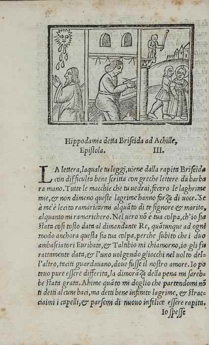 Appraisal: Ovidius Naso Publius Epistole italic type title within woodcut flora