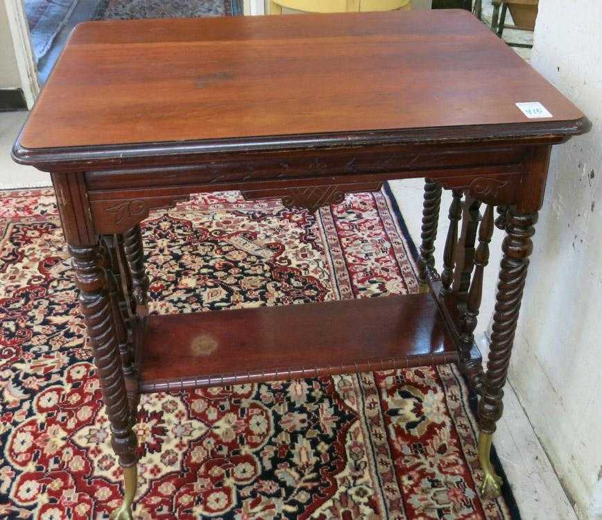 Appraisal: VICTORIAN MAHOGANY WRITING TABLE Eastlake design American late th century