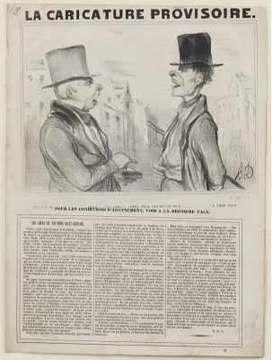 Appraisal: Honore Daumier French - Voila un faumeux temps pour les