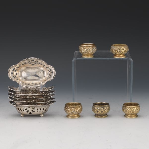 Appraisal: TIFFANY CO SIX STERLING SILVER INDIVIDUAL NUT DISHES AND FIVE