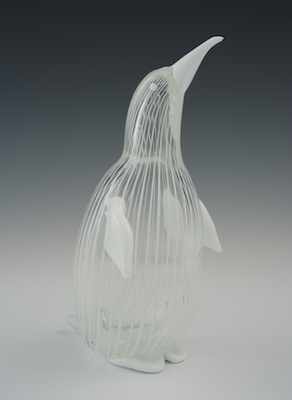 Appraisal: A Licio Zanetti Murano Glass Penguin Apprx - H hollow