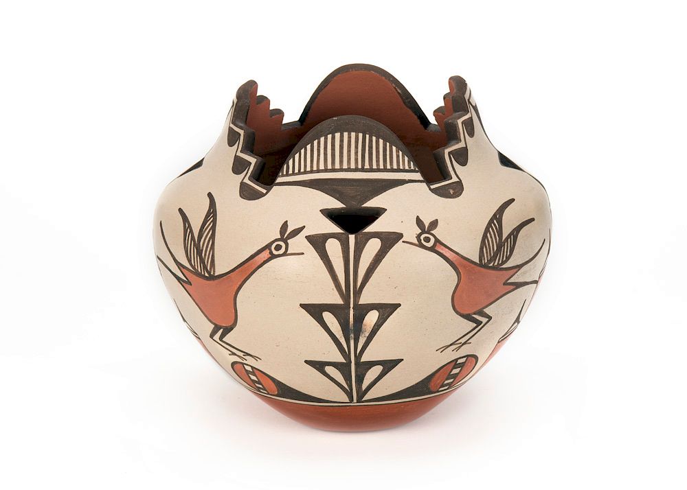 Appraisal: Sofia Pino Medina - Polychrome Pot Kia Design Sofia Pino