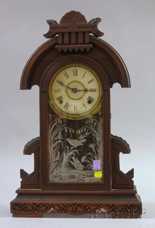 Appraisal: Walnut Mantel Clock by Seth Thomas Thomaston Connecticut with paper