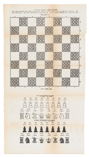 Appraisal: SCARCE HEBREW CHESS MANUAL ZASNITS or SOSSNITZ JOSEPH JUDAH LEIB