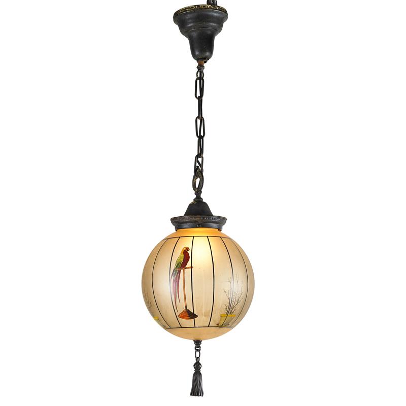 Appraisal: HANDEL Hanging lantern Condition Report Rewired paint is in excellent