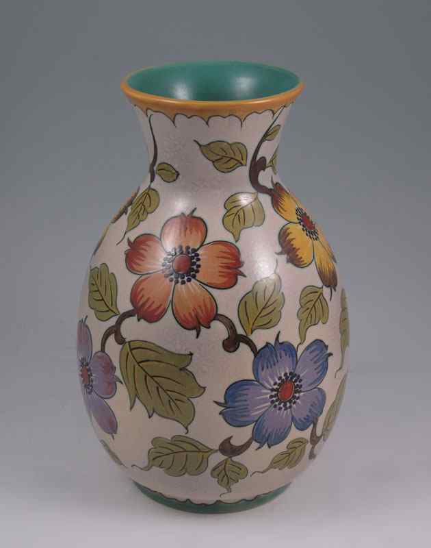 Appraisal: GOUDA POTTERY VASE Holland '' tall