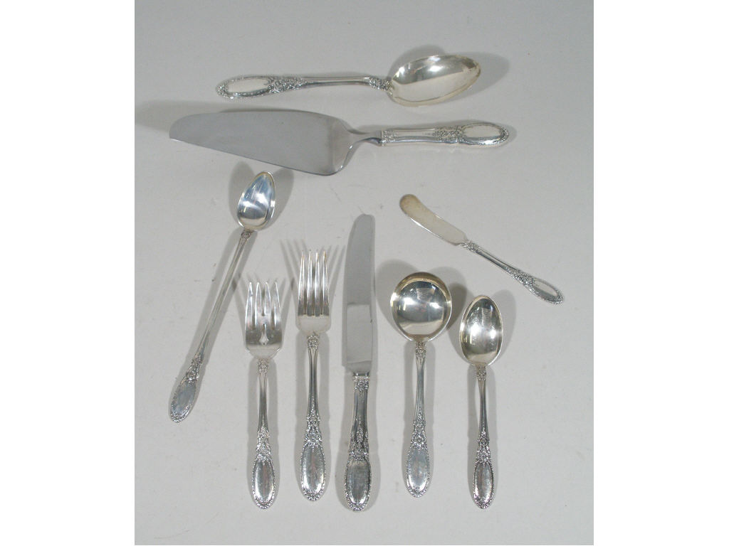 Appraisal: Sterling Flatware Service Old Mirror by Towle pieces including knives