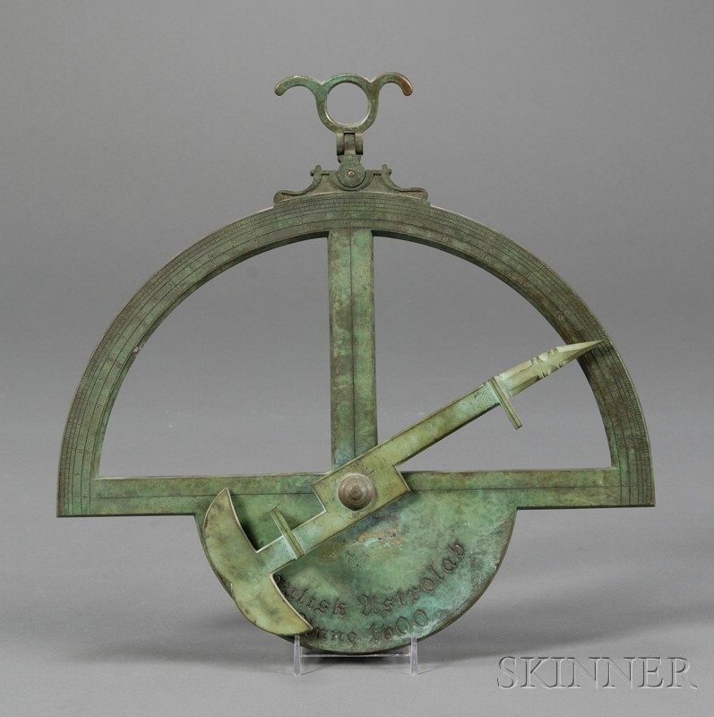 Appraisal: Reproduction Bronze Astrolabe by Iver C Weilbach Company Copenhagen of