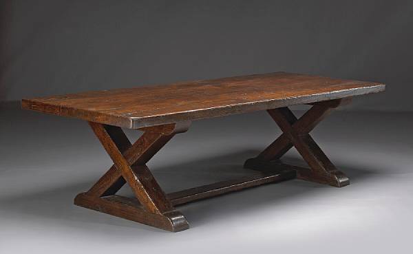 Appraisal: A Baroque style pine refectory table height in width ft